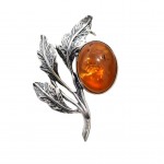 Brosa Argint Chihlimbar Amber Autumn