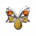 Brosa Argint Chihlimbar Splendid Butterfly