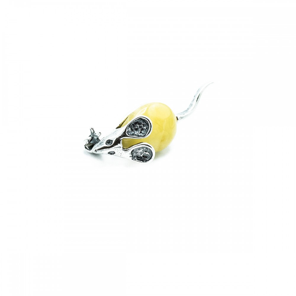 Brosa Argint Chihlimbar Mouse