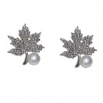 Cercei Argint Zirconii Perla Maple
