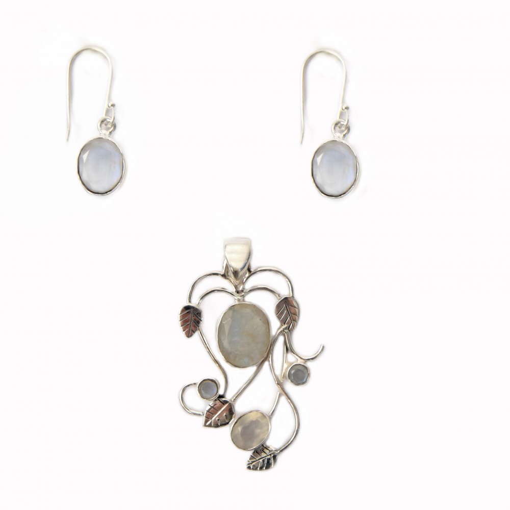 Set Bijuterii Argint Piatra Lunii Sydney