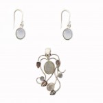 Set Bijuterii Argint Piatra Lunii Sydney
