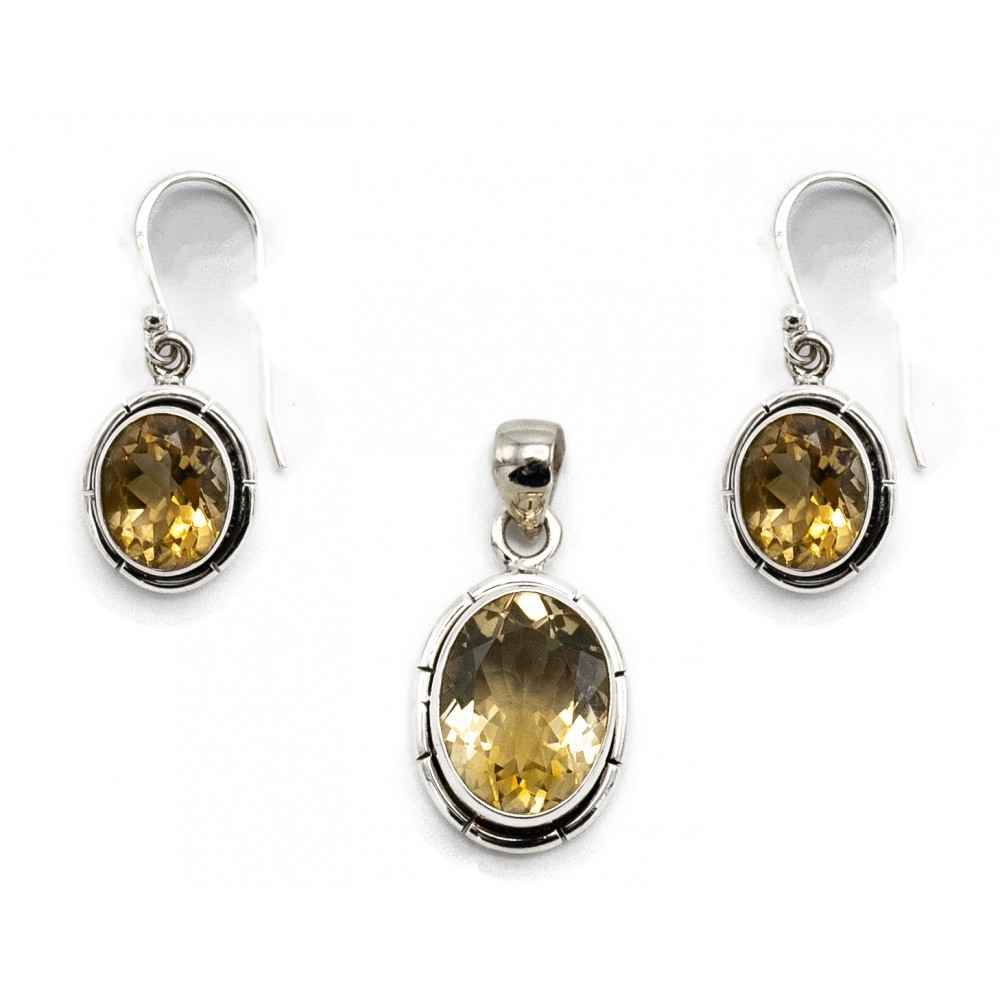 Set Argint Citrin Larissa