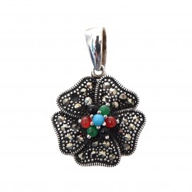 Set Argint Marcasite Flowers