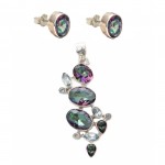 Set Argint Topaz Mistic si Bleu Cinderella