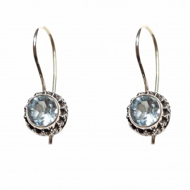 Cercei Argint Blue Topaz Laura