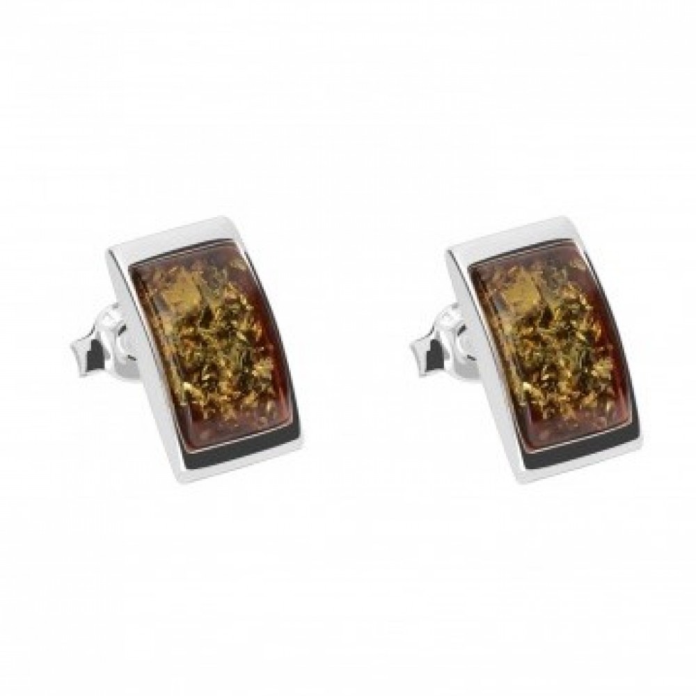 Cercei Argint Chihlimbar Coniac Amber