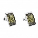Cercei Argint Chihlimbar Green Amber