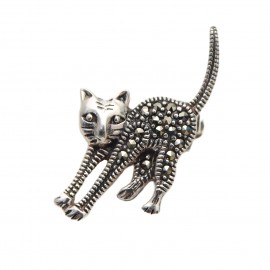 Brosa Argint Marcasite Pisic