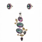 Set Argint Topaz Mistic și Citrin Sicilia