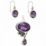 Set Argint Ametist si Topaz Mistic Boreas