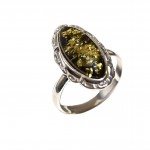 Inel Argint Chihlimbar Verde July