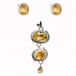Set Argint Citrin Soleil