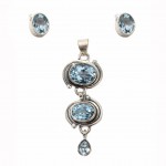 Set Bijuterii Argint Blue Topaz Baby Blue