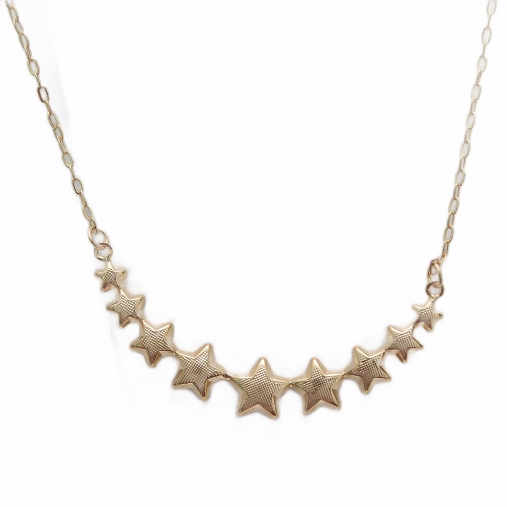 Colier placat cu Aur Stars