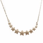Colier placat cu Aur Stars
