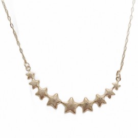 Colier placat cu Aur Stars