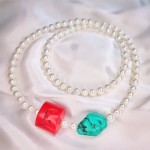 Colier Perle, Coral și Turcoaz