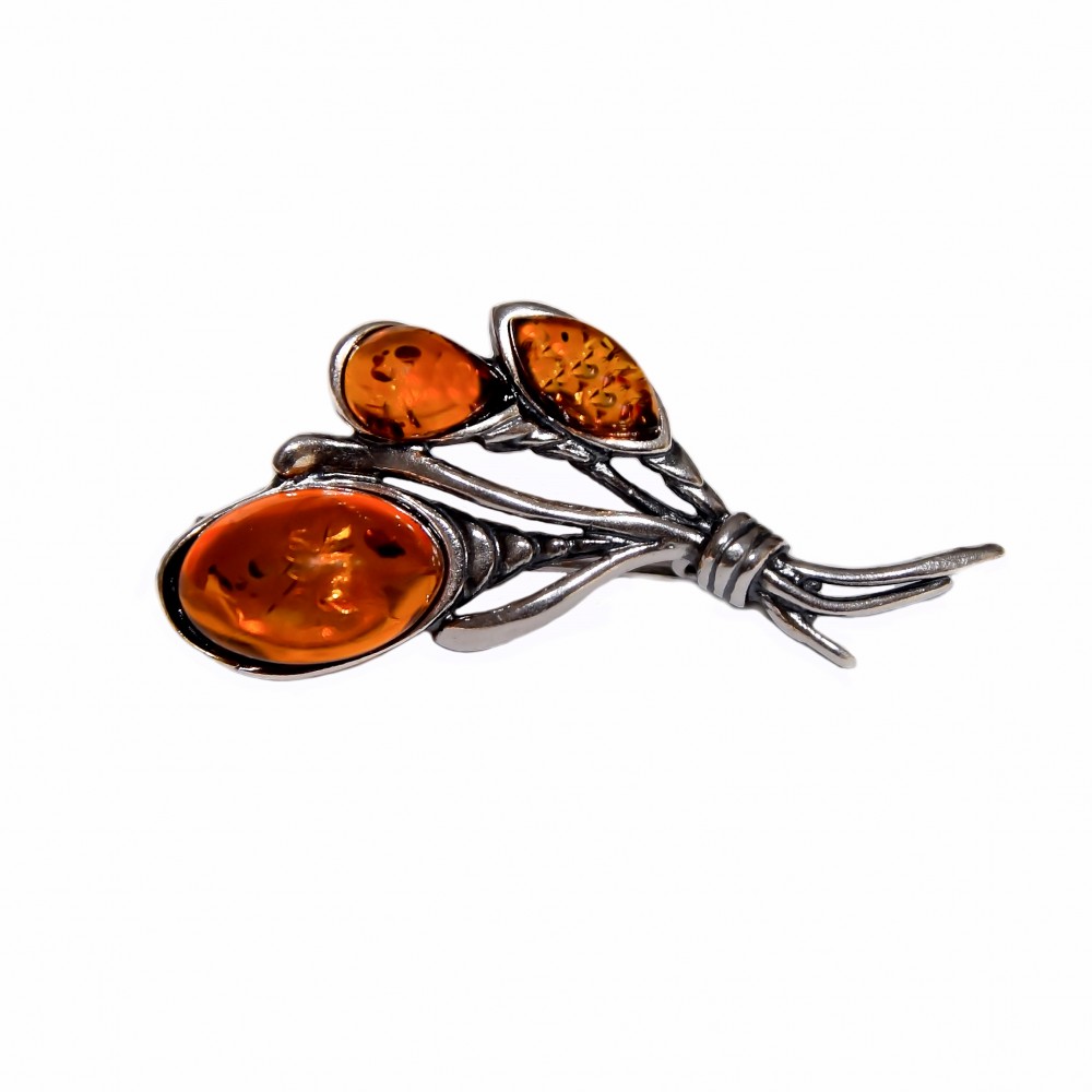 Brosa Argint Chihlimbar Bouquet