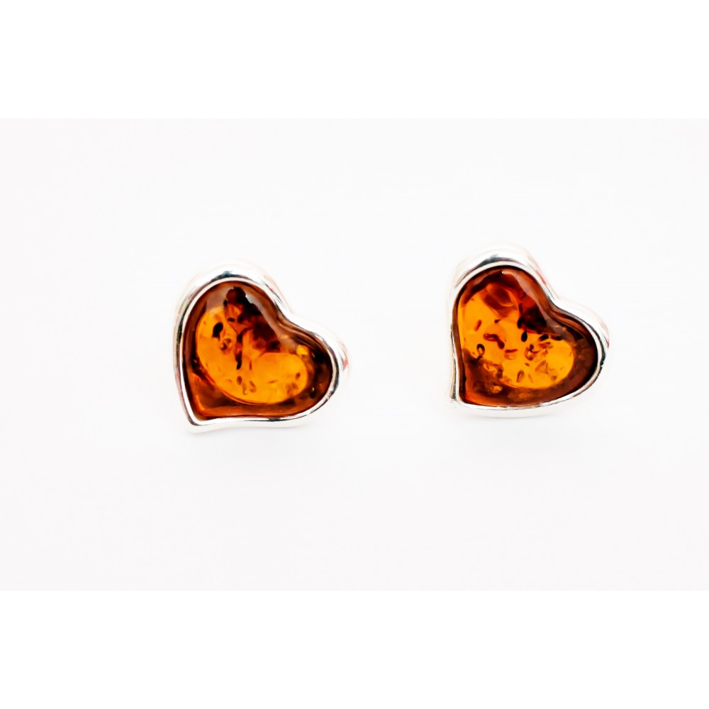 Cercei Argint Chihlimbar Silver Hearts