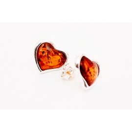 Cercei Argint Chihlimbar Silver Hearts