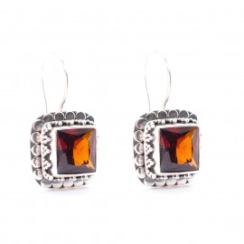 Cercei Argint Granat Cranberry