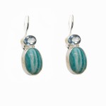 Cercei Argint cu Serafinit si Blue Topaz Khepri