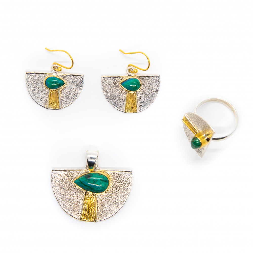 Set Argint Turcoaz Bali 
