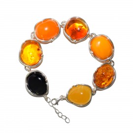 Brățară Argint Chihlimbar Multicolor Gloria
