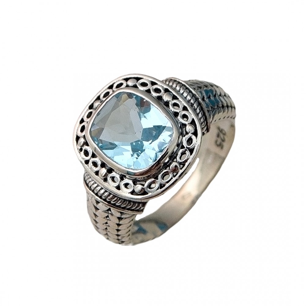 Inel Argint Blue Topaz Ervina