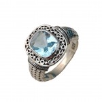 Inel Argint Blue Topaz Ervina
