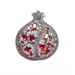 Brosa Pandantiv Argint Marcasite Granat Emery