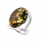Inel Argint Chihlimbar Verde Romy