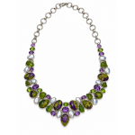 Colier Argint cu Atlantisit, Ametist și Perlă Sumaya