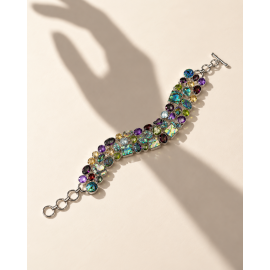 Brățară Argint Sidef Natural, Ametist, Topaz Mistic, Citrin, Peridot și Granat Samuela