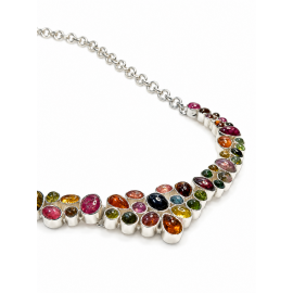 Colier Argint cu Turmaline Multicolore Stacey