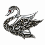Broșă-Pandantiv din Argint cu Marcasite Renee