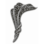 Broșă-Pandantiv din Argint cu Marcasite Serkan