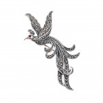 Broșă-Pandantiv din Argint cu Marcasite și Granat Mariela