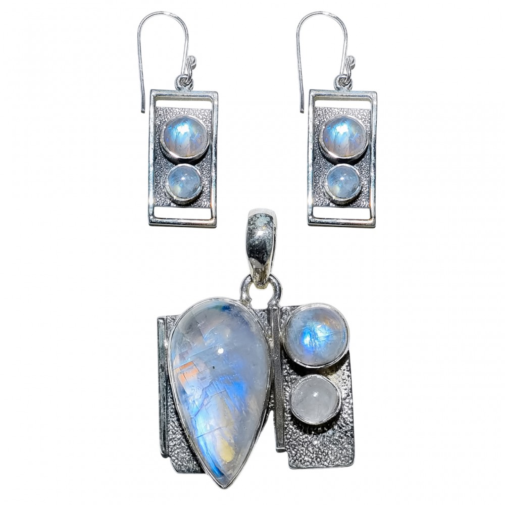 Set Bijuterii Argint Piatra Lunii Monica