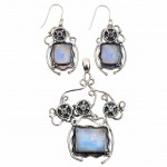 Set Bijuterii Argint Piatra Lunii Mael