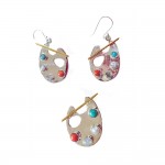 Set Bijuterii Argint Coral Piatra Lunii Perluta Turcoaz Caily