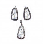 Set Bijuterii Argint Marcasite Sidef Phoenix